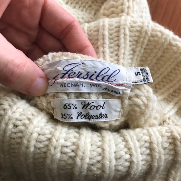 Jersild Ivory Wool Blend Turtleneck Sweater - Picture 9 of 9